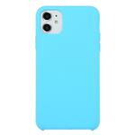 For iPhone 11 Solid Color Solid Silicone  Shockproof Case(Sky Blue)