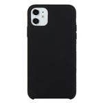 For iPhone 11 Solid Color Solid Silicone  Shockproof Case(Black)