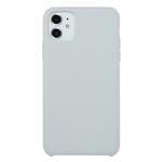 For iPhone 11 Solid Color Solid Silicone  Shockproof Case(Blue Gray)