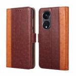 For OPPO Reno8 T 5G/A1 Pro 5G Ostrich Texture Flip Leather Phone Case(Brown)
