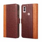 For Kyocera Android One S10 Ostrich Texture Flip Leather Phone Case(Brown)