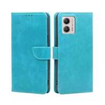 For Motorola Moto G53 5G/G13 4G/G23 4G Calf Texture Buckle Flip Leather Phone Case(Light Blue)