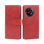 For OnePlus Ace 2/11R Calf Texture Buckle Flip Leather Phone Case(Red)