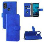 For Kyocera Android One S10 Skin Feel Magnetic Flip Leather Phone Case(Blue)