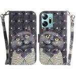 For Infinix Zero 20 / X6821 3D Colored Horizontal Flip Leather Phone Case(Hug Cat)