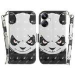 For Realme 10 Pro+ 3D Colored Horizontal Flip Leather Phone Case(Angry Bear)