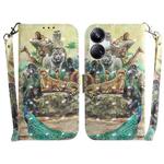 For Realme 10 Pro+ 3D Colored Horizontal Flip Leather Phone Case(Zoo)
