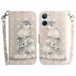 For Realme 10 4G 3D Colored Horizontal Flip Leather Phone Case(Squirrels)