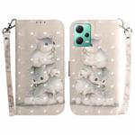 For Xiaomi Redmi Note 12 5G 3D Colored Horizontal Flip Leather Phone Case(Squirrels)