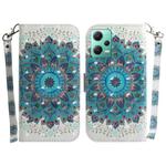 For Xiaomi Redmi Note 12 5G 3D Colored Horizontal Flip Leather Phone Case(Peacock Wreath)