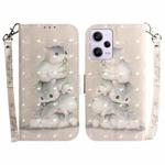 For Xiaomi Redmi Note 12 Pro 5G 3D Colored Horizontal Flip Leather Phone Case(Squirrels)