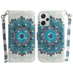 For Xiaomi Redmi Note 12 Pro+ 3D Colored Horizontal Flip Leather Phone Case(Peacock Wreath)