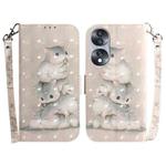 For Honor 70 3D Colored Horizontal Flip Leather Phone Case(Squirrels)