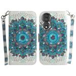 For Honor 80 3D Colored Horizontal Flip Leather Phone Case(Peacock Wreath)