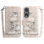 For Honor 80 Pro 3D Colored Horizontal Flip Leather Phone Case(Squirrels)