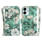 For Honor 80 SE 3D Colored Horizontal Flip Leather Phone Case(Watercolor Flower)