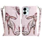 For Honor 80 SE 3D Colored Horizontal Flip Leather Phone Case(Butterfly High-heeled)