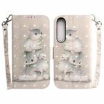 For Sony Xperia 1 IV 2023 3D Colored Horizontal Flip Leather Phone Case(Squirrels)