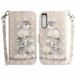 For Sony Xperia 10 IV 2023 3D Colored Horizontal Flip Leather Phone Case(Squirrels)