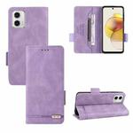 For Motorola Moto G13 / G23 / G53 Magnetic Clasp Flip Leather Phone Case(Purple)