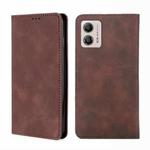 For Motorola Moto G53 5G/G13 4G/G23 4G Skin Feel Magnetic Horizontal Flip Leather Phone Case(Dark Brown)