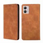 For Motorola Moto G53 5G/G13 4G/G23 4G Skin Feel Magnetic Horizontal Flip Leather Phone Case(Light Brown)