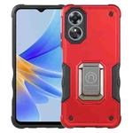 For OPPO A17 Non-slip Shockproof Armor Phone Case(Red)