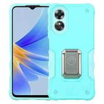 For OPPO A17 Non-slip Shockproof Armor Phone Case(Mint Green)