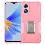 For OPPO A17 Non-slip Shockproof Armor Phone Case(Pink)