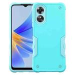 For OPPO A17 Non-slip Shockproof Armor Phone Case(Mint Green)