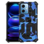 For Xiaomi Redmi Note 12 Camouflage Armor Kickstand TPU + PC Magnetic Phone Case(Dark Blue)