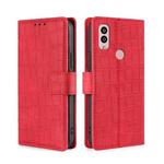 For Kyocera Android One S10 Skin Feel Crocodile Magnetic Clasp Leather Phone Case(Red)
