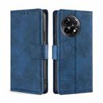 For OnePlus Ace 2/11R Skin Feel Crocodile Magnetic Clasp Leather Phone Case(Blue)