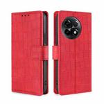 For OnePlus Ace 2/11R Skin Feel Crocodile Magnetic Clasp Leather Phone Case(Red)