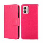 For Motorola Moto G53 5G/G13 4G/G23 4G Crystal Texture Leather Phone Case(Rose Red)