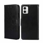 For Motorola Moto G73 5G Crystal Texture Leather Phone Case(Black)