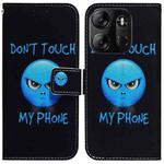 For Tecno Spark Go 2023 / Pop 7 Pro Coloured Drawing Flip Leather Phone Case(Anger)