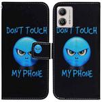 For Motorola Moto G13 / G23 / G53 Coloured Drawing Flip Leather Phone Case(Anger)