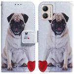 For Motorola Moto G13 / G23 / G53 Coloured Drawing Flip Leather Phone Case(Pug)