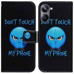 For Realme 10 Pro 5G Coloured Drawing Flip Leather Phone Case(Anger)
