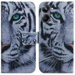 For Realme 10 Pro 5G Coloured Drawing Flip Leather Phone Case(Tiger)