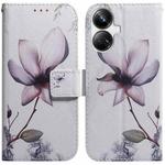 For Realme 10 Pro+ Coloured Drawing Flip Leather Phone Case(Magnolia)