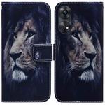 For OPPO Reno8 T 4G Coloured Drawing Flip Leather Phone Case(Lion)