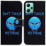 For Xiaomi Redmi Note 12 5G Coloured Drawing Flip Leather Phone Case(Anger)