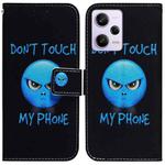 For Xiaomi Redmi Note 12 Pro 5G Coloured Drawing Flip Leather Phone Case(Anger)