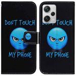 For Xiaomi Redmi Note 12 Pro+ Coloured Drawing Flip Leather Phone Case(Anger)