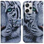 For Xiaomi Redmi Note 12 Pro+ Coloured Drawing Flip Leather Phone Case(Tiger)