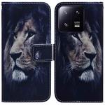 For Xiaomi 13 Pro 5G Coloured Drawing Flip Leather Phone Case(Lion)