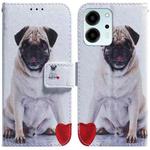 For Honor 80 SE Coloured Drawing Flip Leather Phone Case(Pug)
