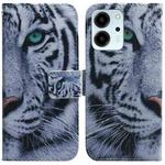 For Honor 80 SE Coloured Drawing Flip Leather Phone Case(Tiger)